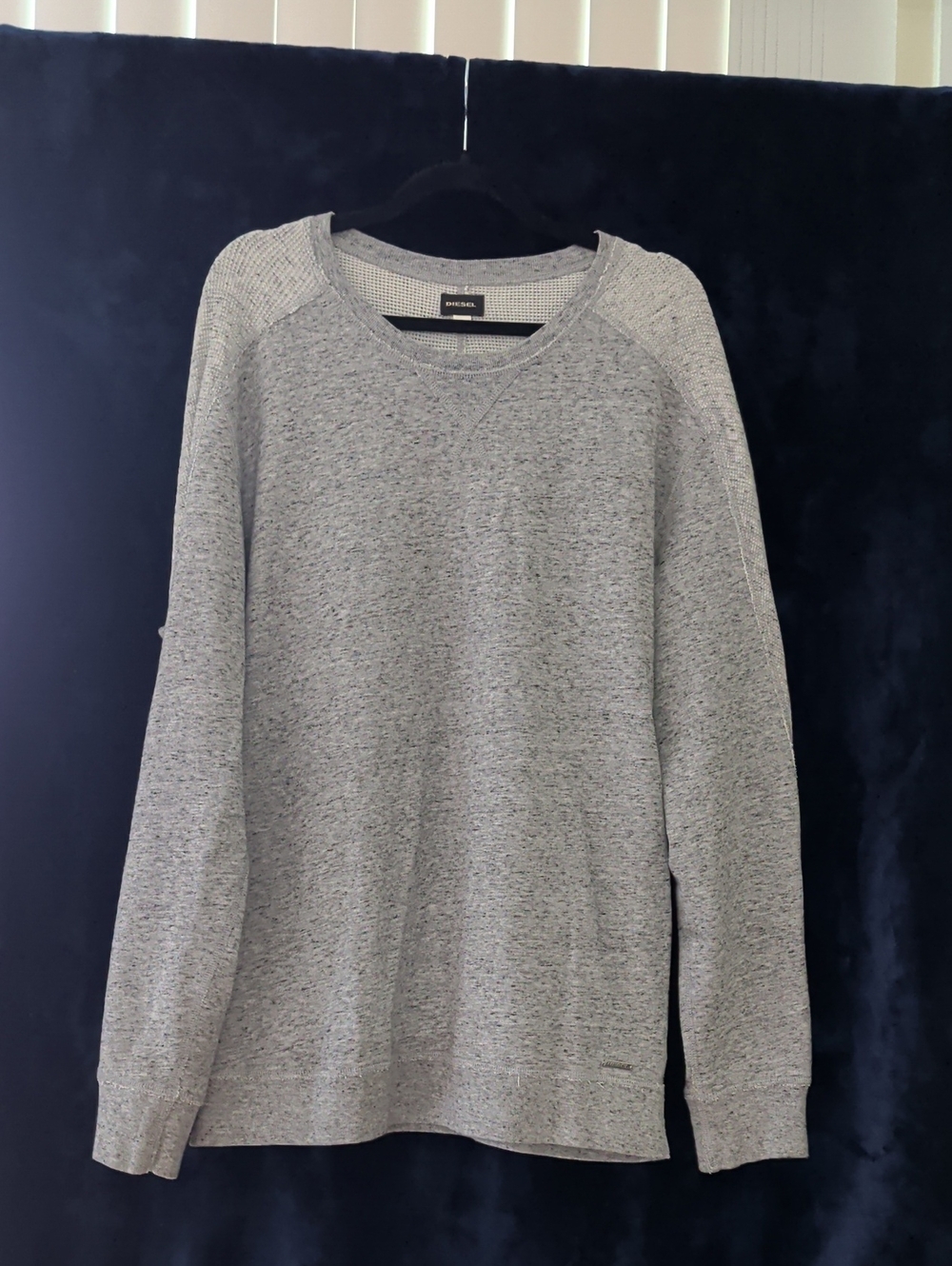 Diesel Light Gray Marled Crewneck Sweater
